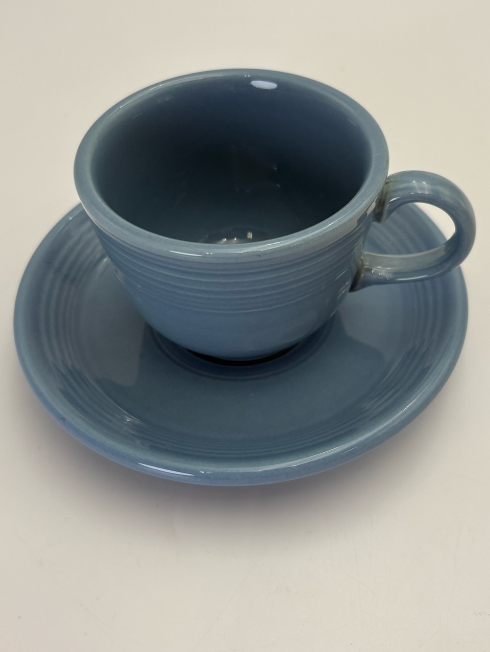 Fiesta by Homer Laughlin Periwinkle Blue Ceramic Cup and Saucer
